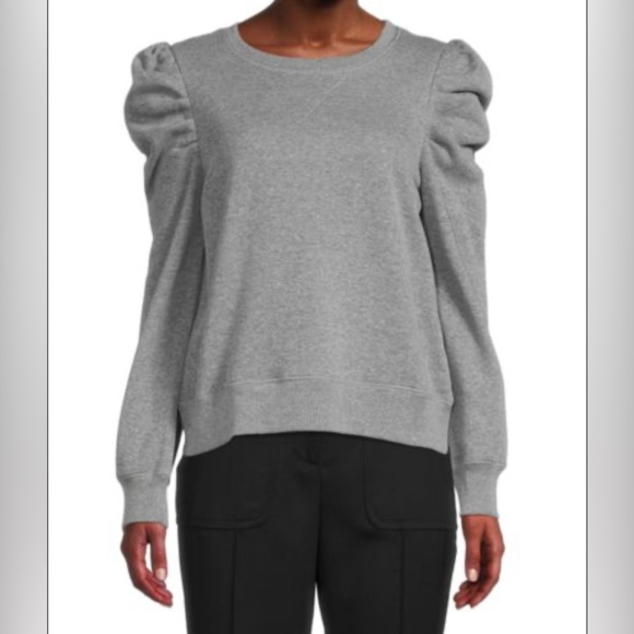 Rebecca Minkoff Gray Sweatshirt with Puff Sleeves - Picture 3 of 10